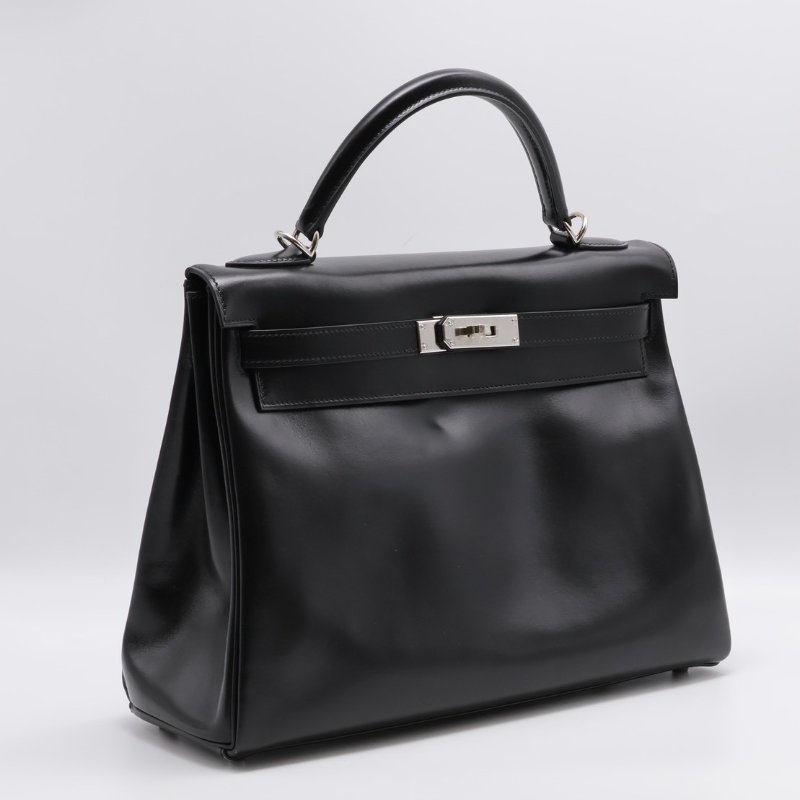 HERMES Kelly 32 - 黑銀 🄹-8