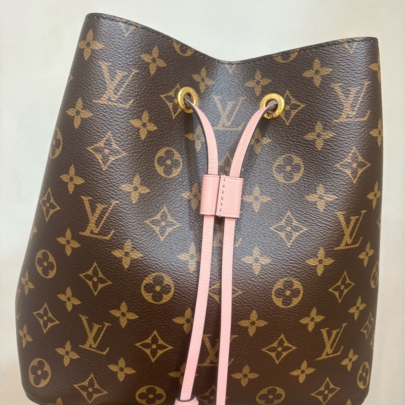 Louis Vuitton neonoe 粉色束口水桶包-0
