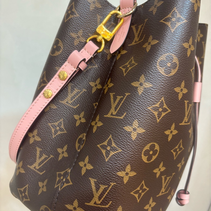 Louis Vuitton neonoe 粉色束口水桶包-2