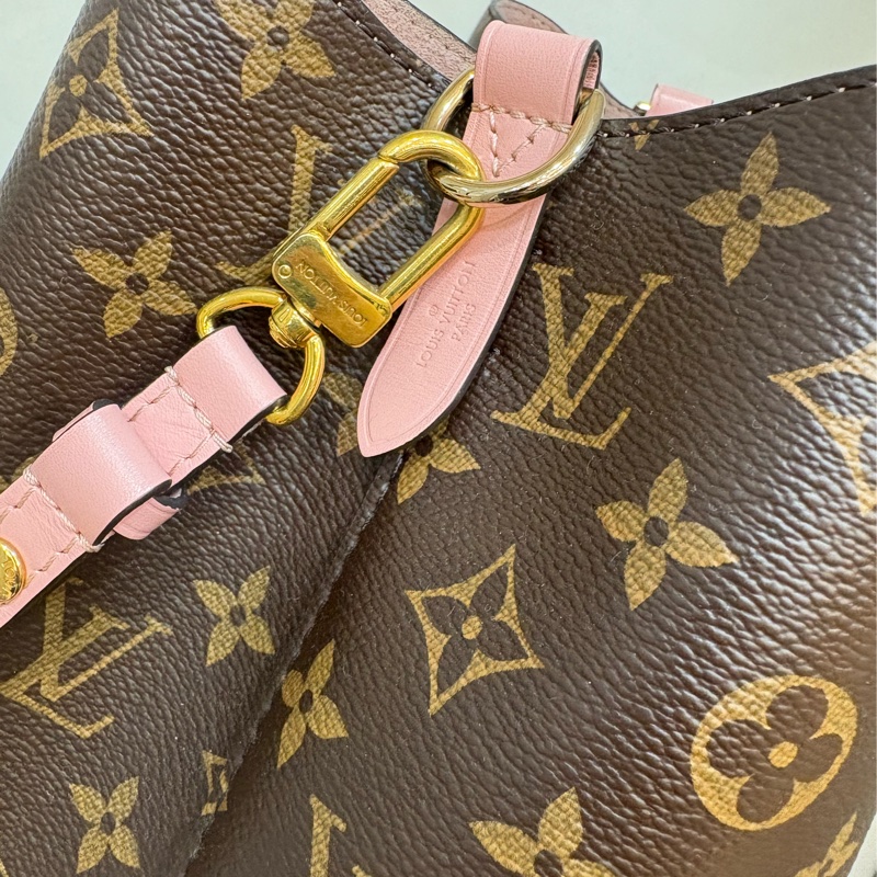Louis Vuitton neonoe 粉色束口水桶包-3