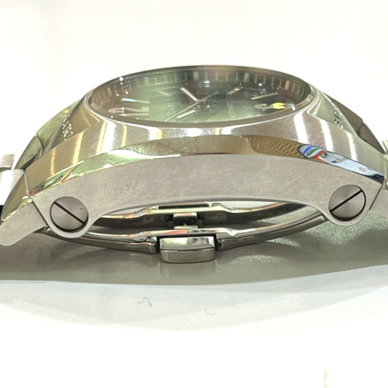 寶格麗 EG35S Ergon 日期自動腕錶，黑色錶盤，男士不鏽鋼銀色錶殼-11