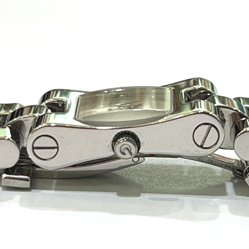 GUCCI 2305L 手環式腕錶，女士石英模擬方形不鏽鋼錶帶-11