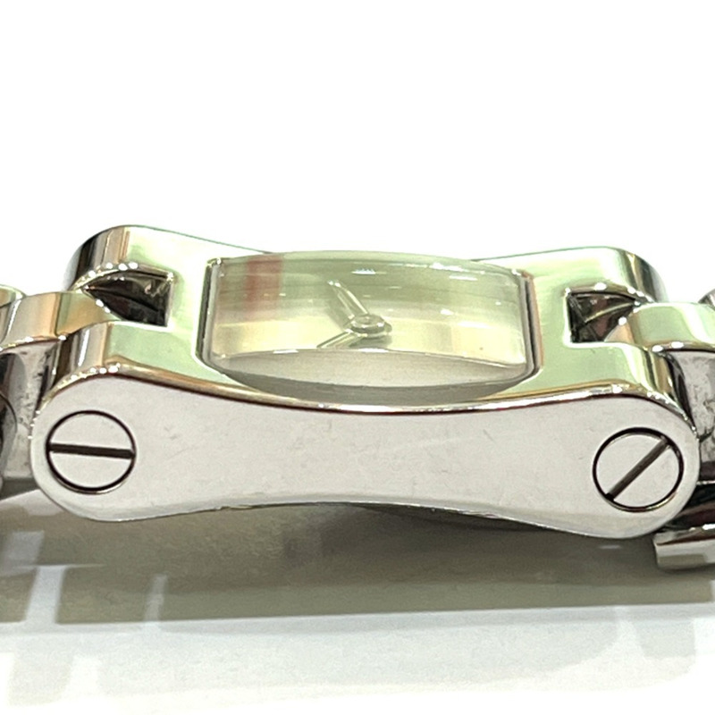 GUCCI 2305L 手環式腕錶，女士石英模擬方形不鏽鋼錶帶-12