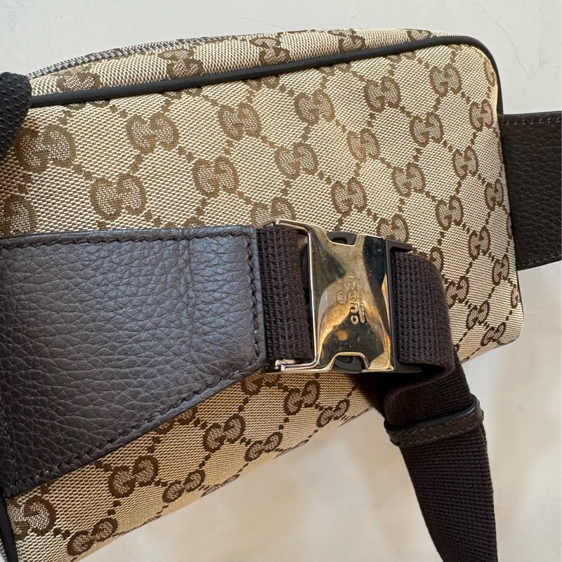 Gucci 老花提花布腰包/胸口包-5