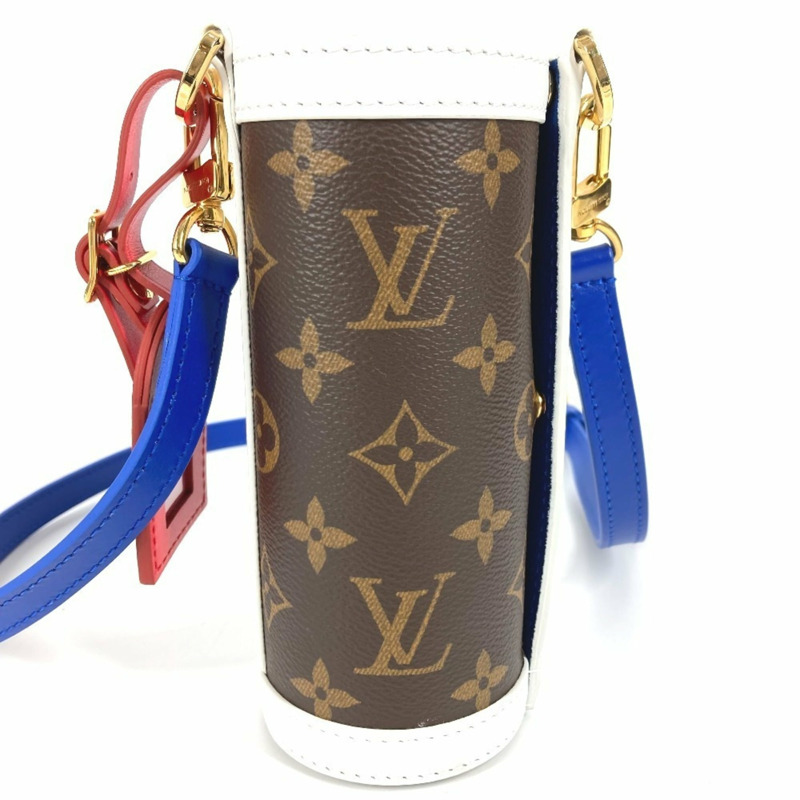 路易威登 GI0565 Monogram NBA 帆布水壺套/斜背包/肩背包，男女通用，棕色，近全新-1