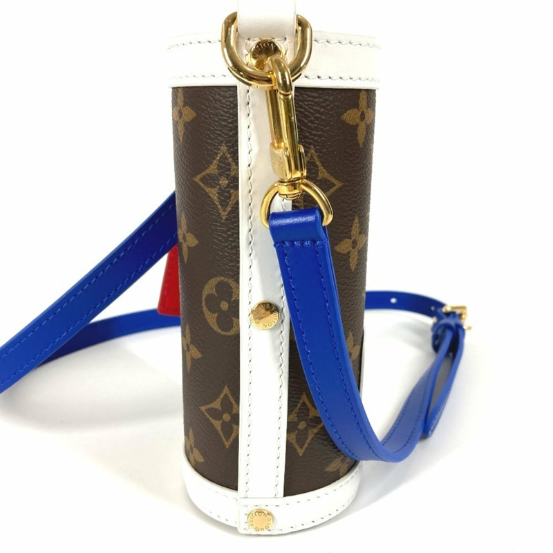 路易威登 GI0565 Monogram NBA 帆布水壺套/斜背包/肩背包，男女通用，棕色，近全新-2