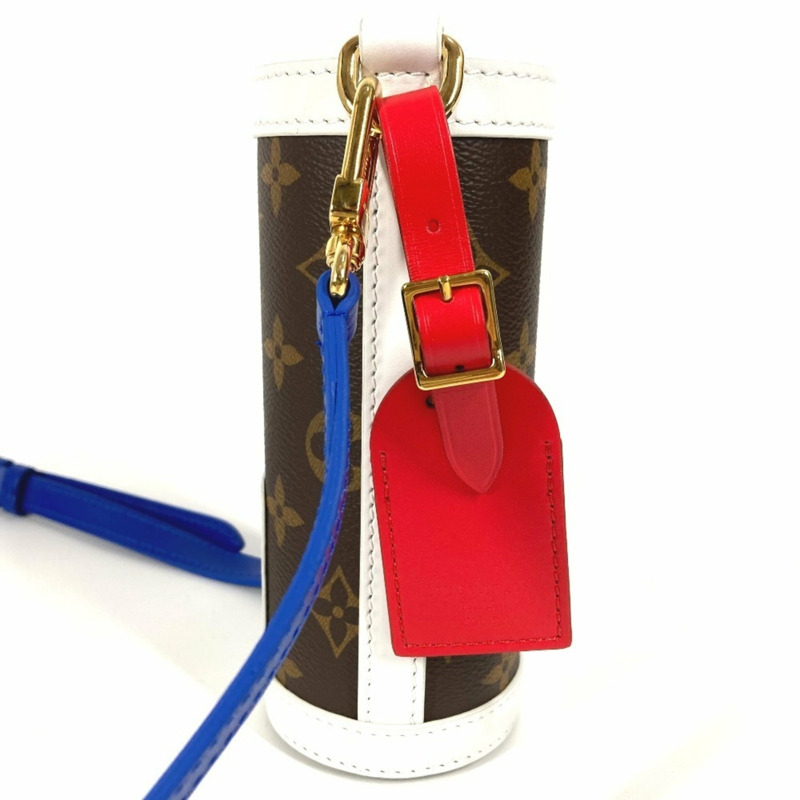 路易威登 GI0565 Monogram NBA 帆布水壺套/斜背包/肩背包，男女通用，棕色，近全新-3