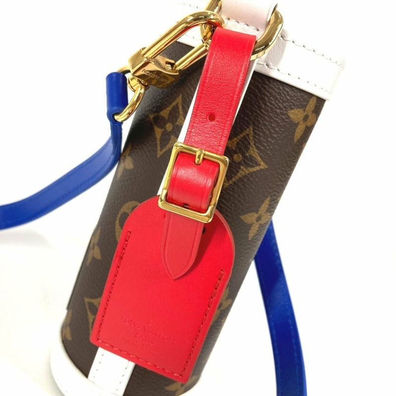 路易威登 GI0565 Monogram NBA 帆布水壺套/斜背包/肩背包，男女通用，棕色，近全新-9