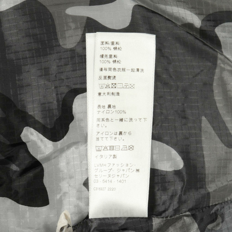 CELINE Mountain 連帽衫，尼龍材質，灰色/黑色，二手，男款 50 碼-3