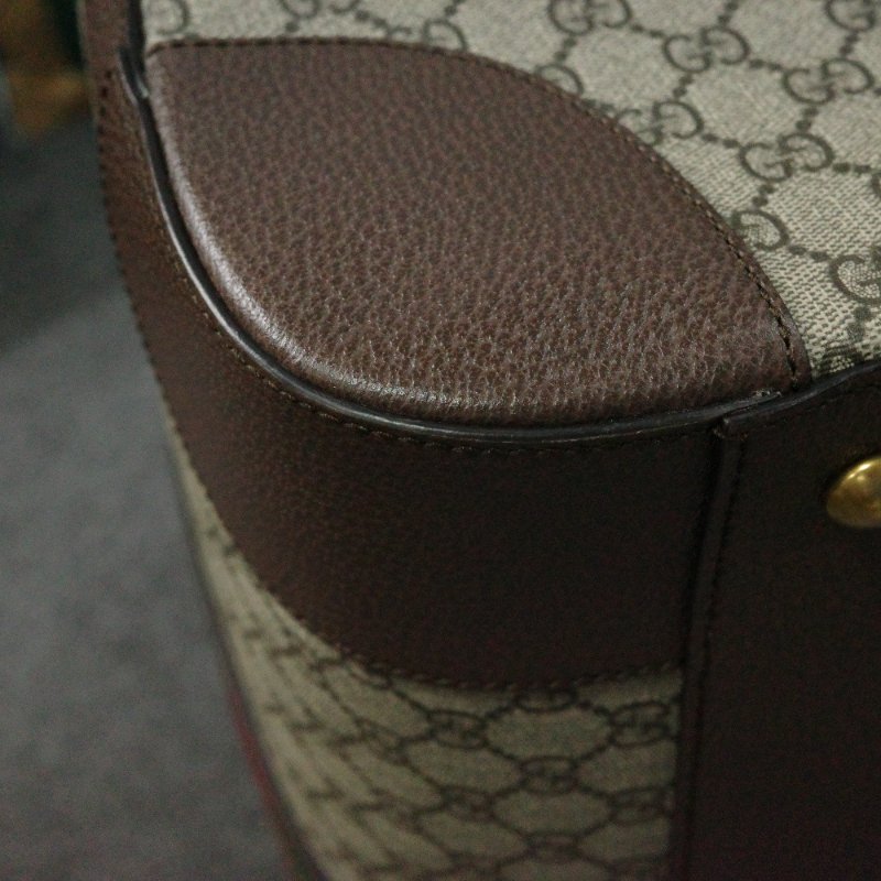 Gucci 古馳 Ophidia 老花 帆布 牛皮 大號旅行袋-9