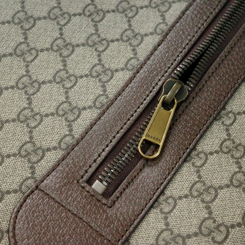 Gucci 古馳 Ophidia 老花 帆布 牛皮 大號旅行袋-10