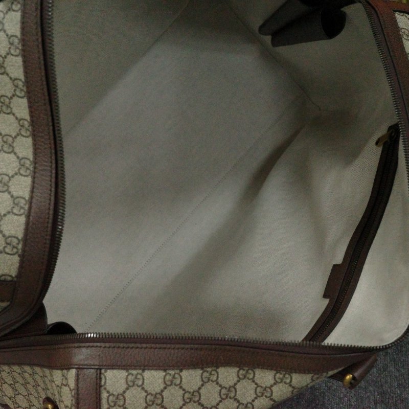 Gucci 古馳 Ophidia 老花 帆布 牛皮 大號旅行袋-11