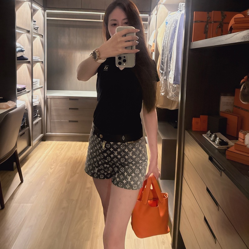Hermes 98新 全配閒置品 Picotin菜籃子18 愛馬仕橘金扣-23
