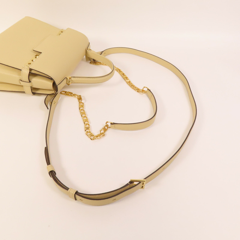 Delvaux 牛皮皮革Tempete PM金扣手挽肩背兩用袋-4