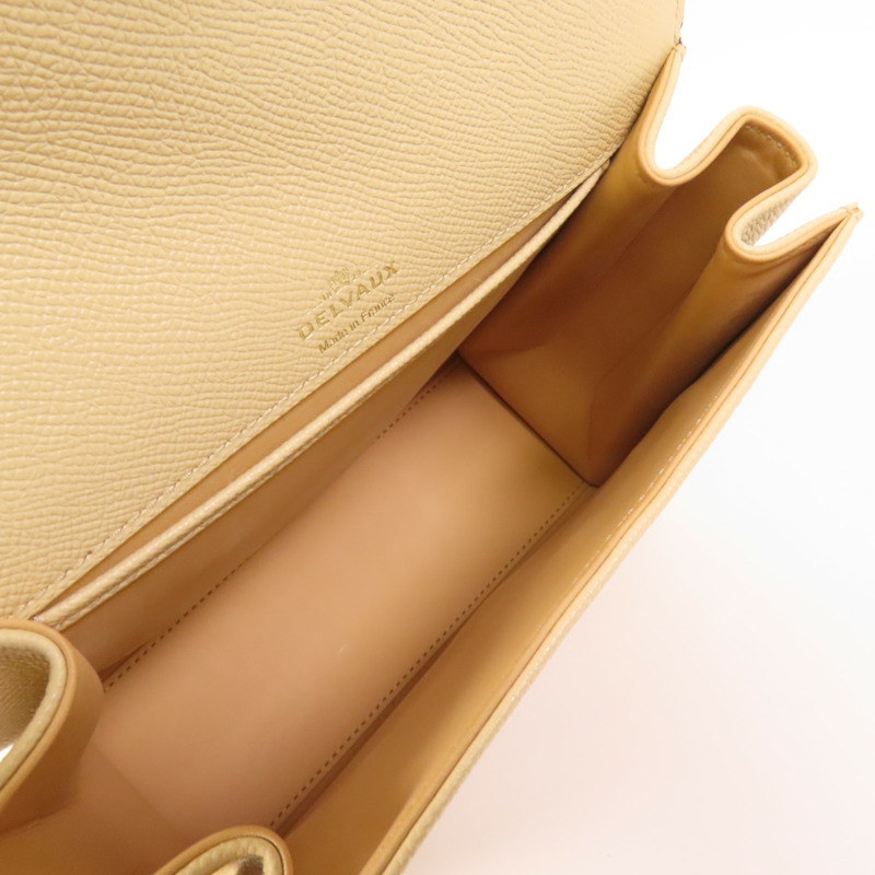 Delvaux 牛皮皮革Tempete PM金扣手挽肩背兩用袋-5
