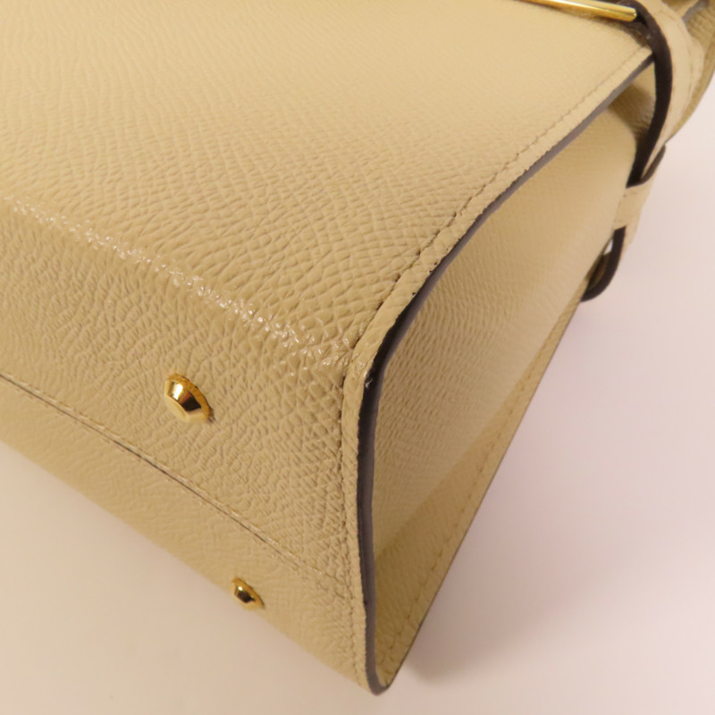 Delvaux 牛皮皮革Tempete PM金扣手挽肩背兩用袋-12