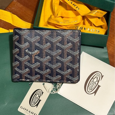 Goyard 短夾 深藍色