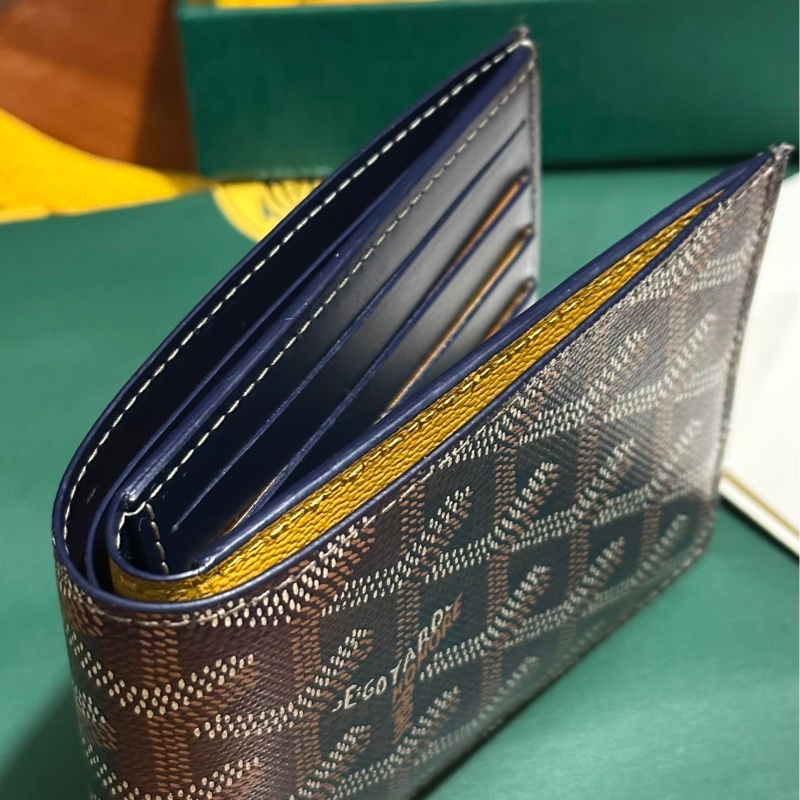 Goyard 短夾 深藍色-7