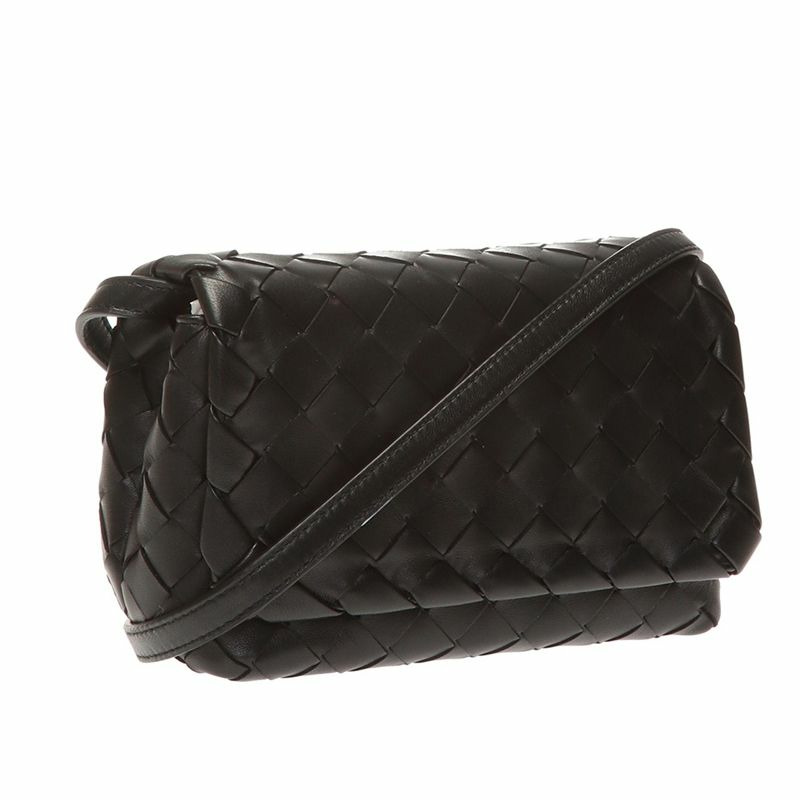 BOTTEGA VENETA Intrecciato 迷你包 609412 黑色-1