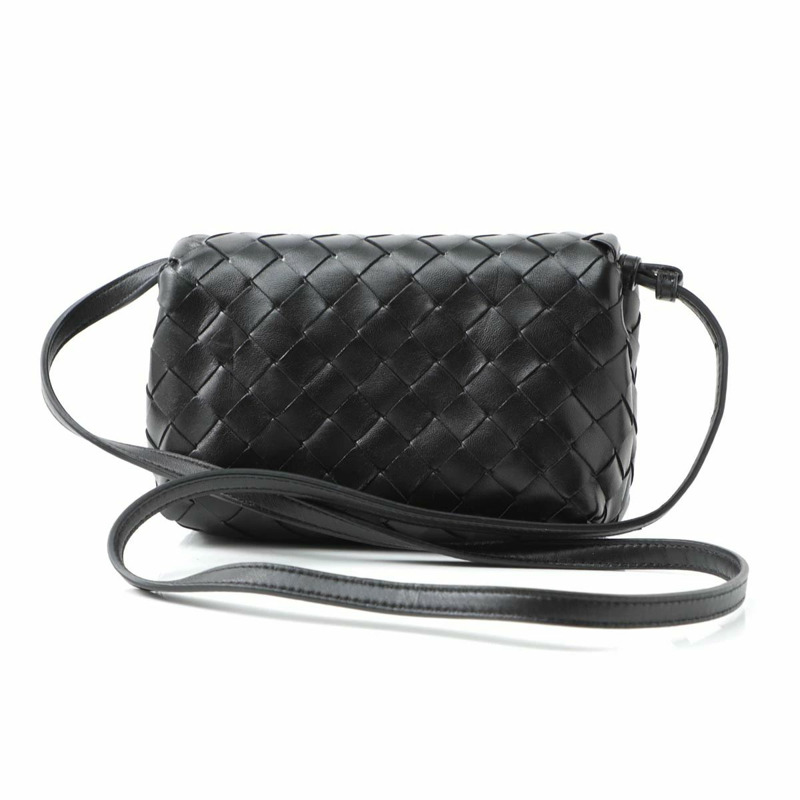 BOTTEGA VENETA Intrecciato 迷你包 609412 黑色-3