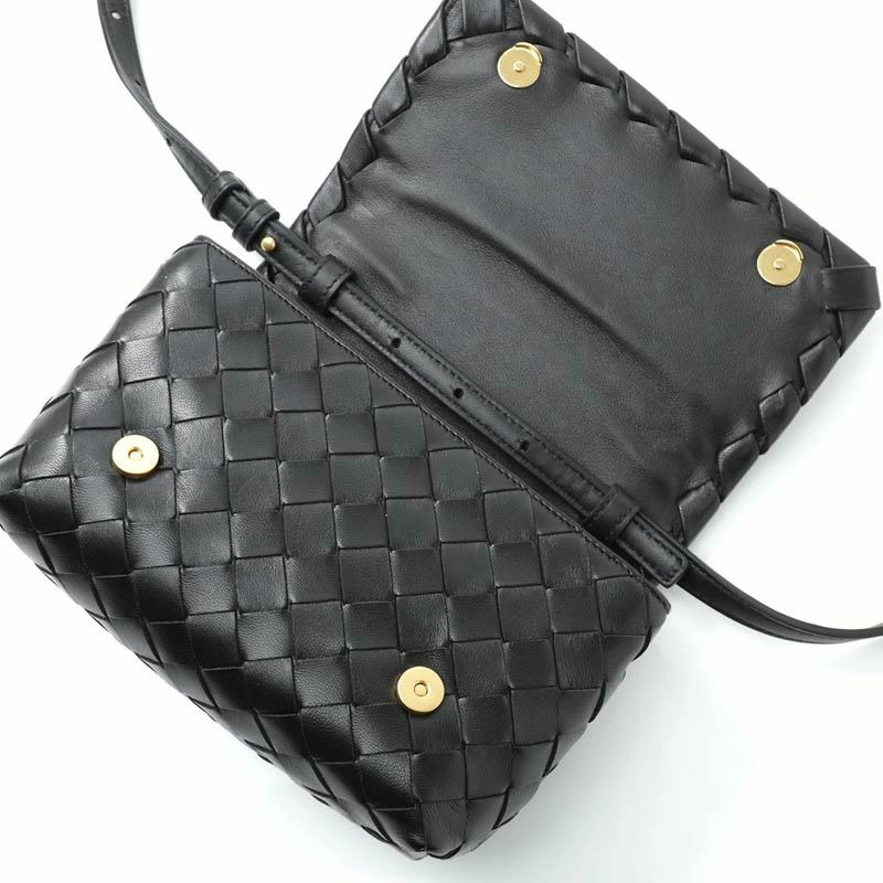 BOTTEGA VENETA Intrecciato 迷你包 609412 黑色-4