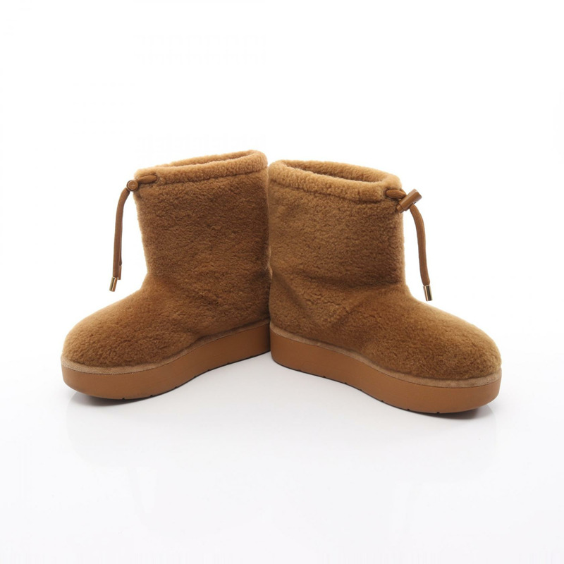 路易威登 Aspen Line 短靴 1ADCC9 剪絨棕色 二手 女款 36 1/2 碼 LV-2