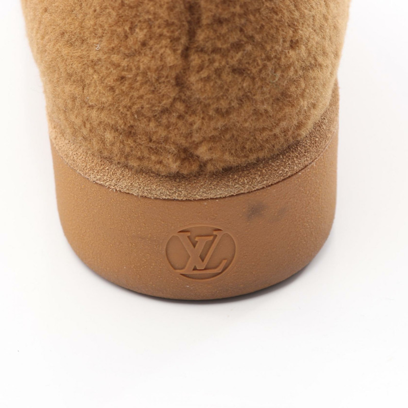 路易威登 Aspen Line 短靴 1ADCC9 剪絨棕色 二手 女款 36 1/2 碼 LV-8