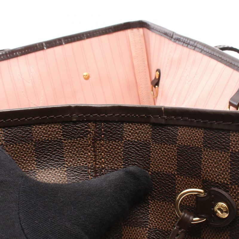路易威登 Neverfull MM 肩背手提包 N41603 Damier 帆布棕色二手-7