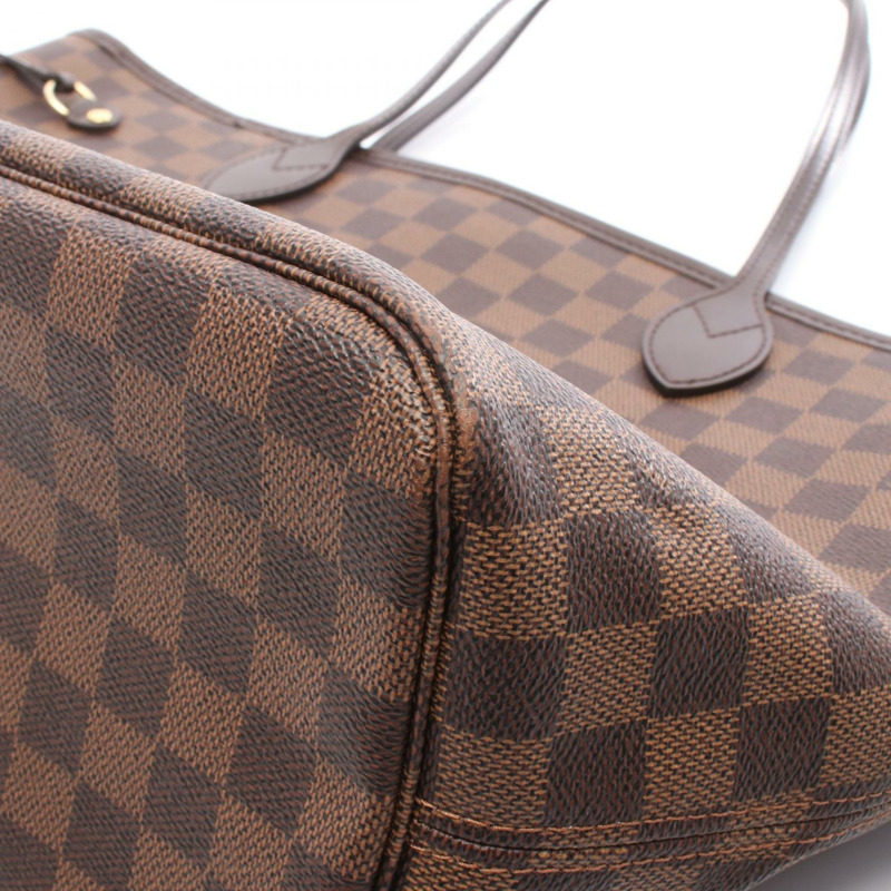 路易威登 Neverfull MM 肩背手提包 N41603 Damier 帆布棕色二手-11