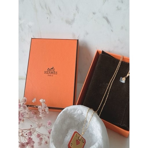 全新✨Hermes 撲克牌項鍊 愛心項鍊