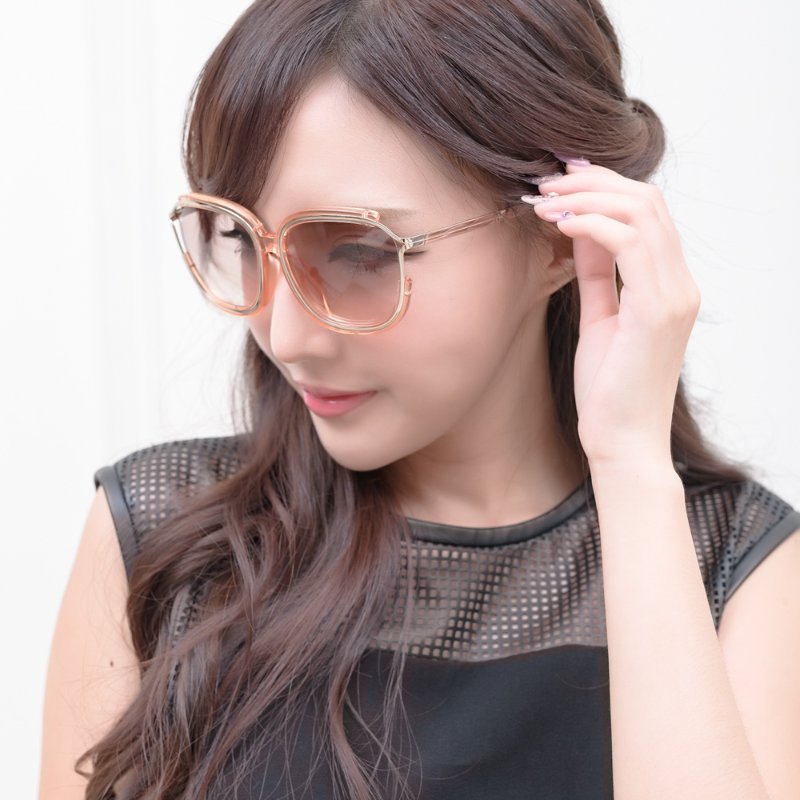 CHLOE太陽眼鏡（透明粉膚色）-5