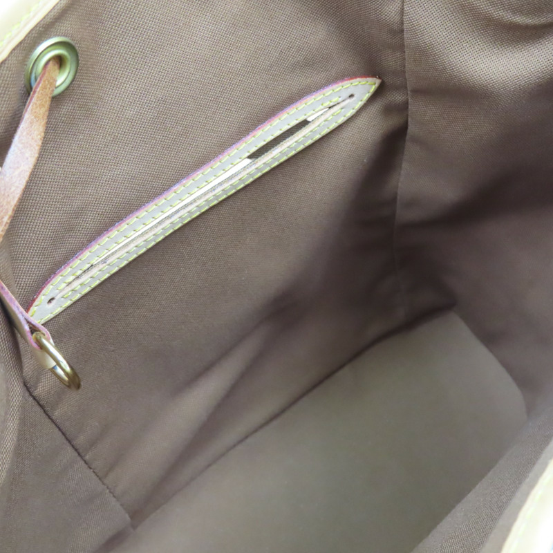 棕色 原花帆布 Montsouris MM 後背包【LOUIS VUITTON LV 路易威登】 M51136-5