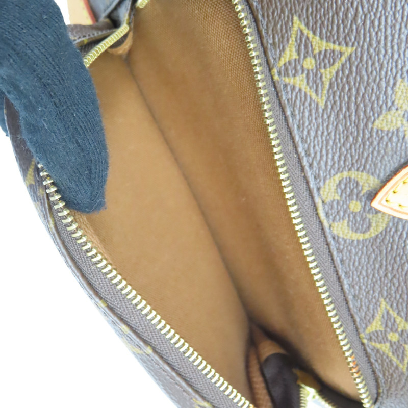 棕色 原花帆布 Montsouris MM 後背包【LOUIS VUITTON LV 路易威登】 M51136-7