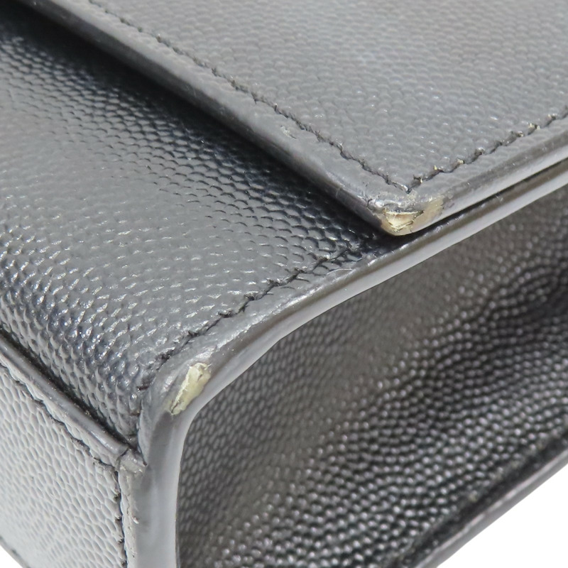 黑色 牛皮 KATE粒面皮革 中型手袋  肩背包【SAINT LAURENT YSL 聖羅蘭 】 364021BOW0U1000-10