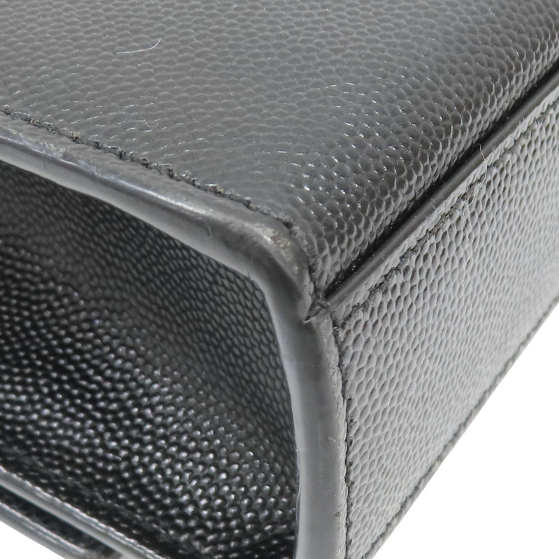 黑色 牛皮 KATE粒面皮革 中型手袋  肩背包【SAINT LAURENT YSL 聖羅蘭 】 364021BOW0U1000-11