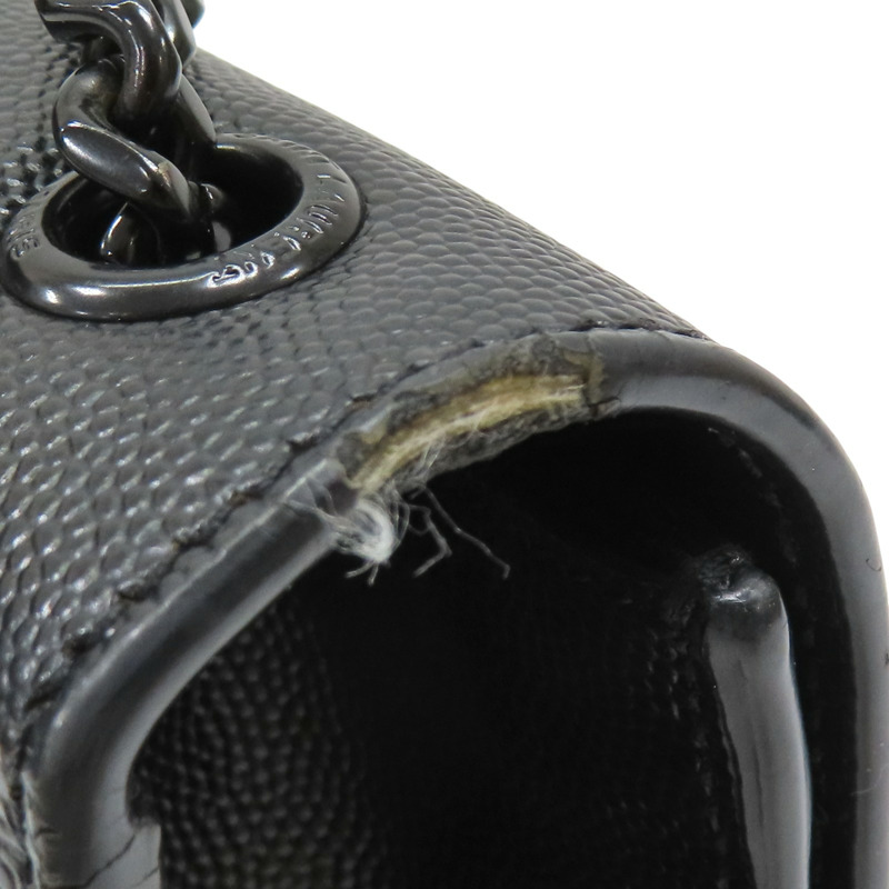 黑色 牛皮 KATE粒面皮革 中型手袋  肩背包【SAINT LAURENT YSL 聖羅蘭 】 364021BOW0U1000-13