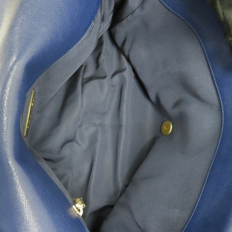 深藍色 羊皮 19 Flap Bag 兩用包 金扣【CHANEL 香奈兒】 AS1162-4