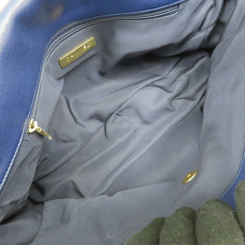 深藍色 羊皮 19 Flap Bag 兩用包 金扣【CHANEL 香奈兒】 AS1162-5