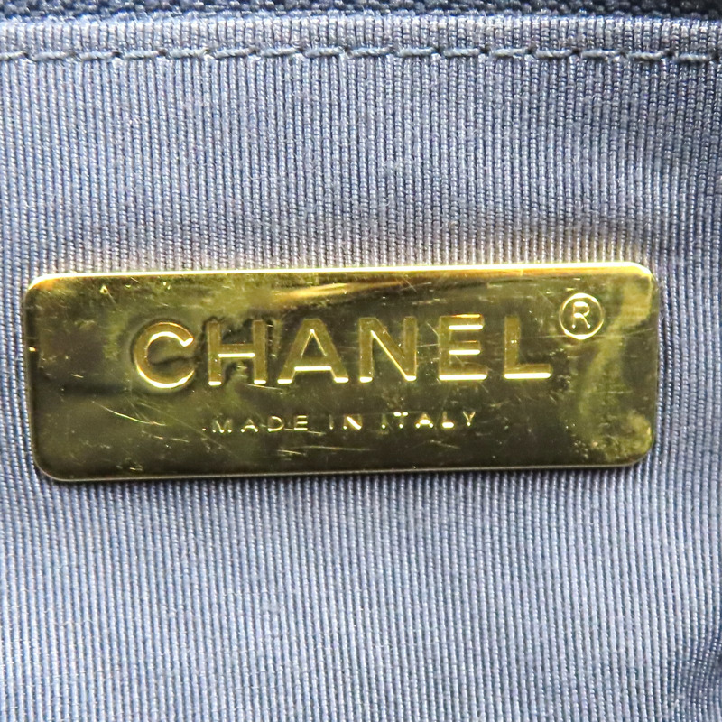 深藍色 羊皮 19 Flap Bag 兩用包 金扣【CHANEL 香奈兒】 AS1162-7