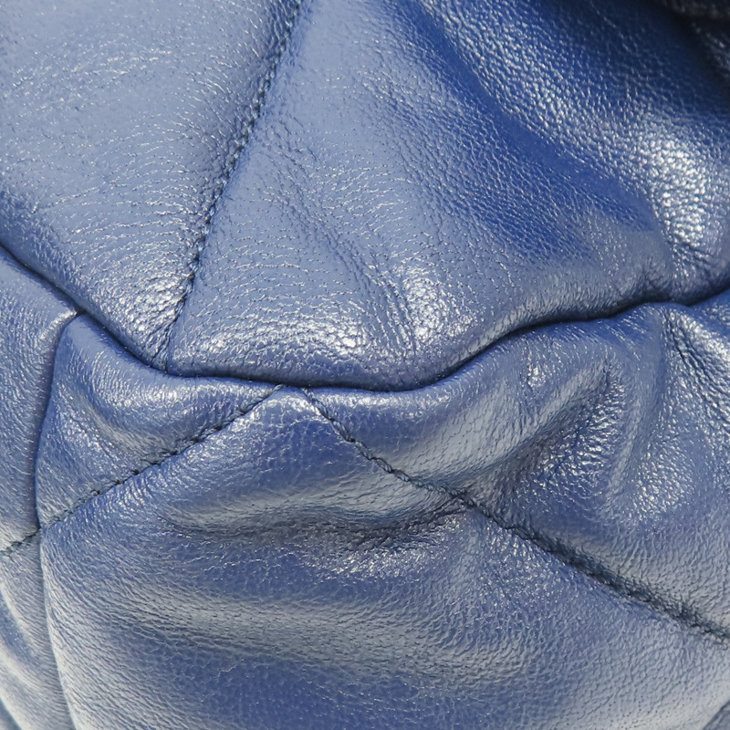 深藍色 羊皮 19 Flap Bag 兩用包 金扣【CHANEL 香奈兒】 AS1162-12