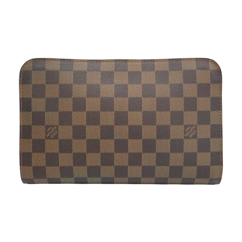 棕色 棋盤格帆布 Saint Louis 手拿包 N51993 (變色)【LOUIS VUITTON LV 路易威登】 N51993-1