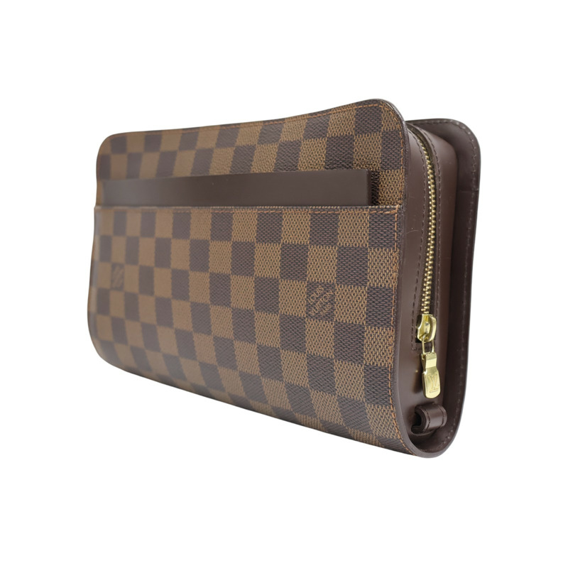 棕色 棋盤格帆布 Saint Louis 手拿包 N51993 (變色)【LOUIS VUITTON LV 路易威登】 N51993-2