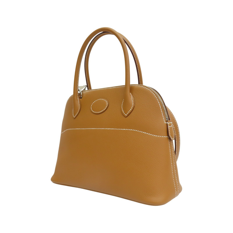金棕色 Epsom牛皮 Bolide 27 柏莉包 兩用包 Z刻 銀扣【HERMES 愛馬仕】-2