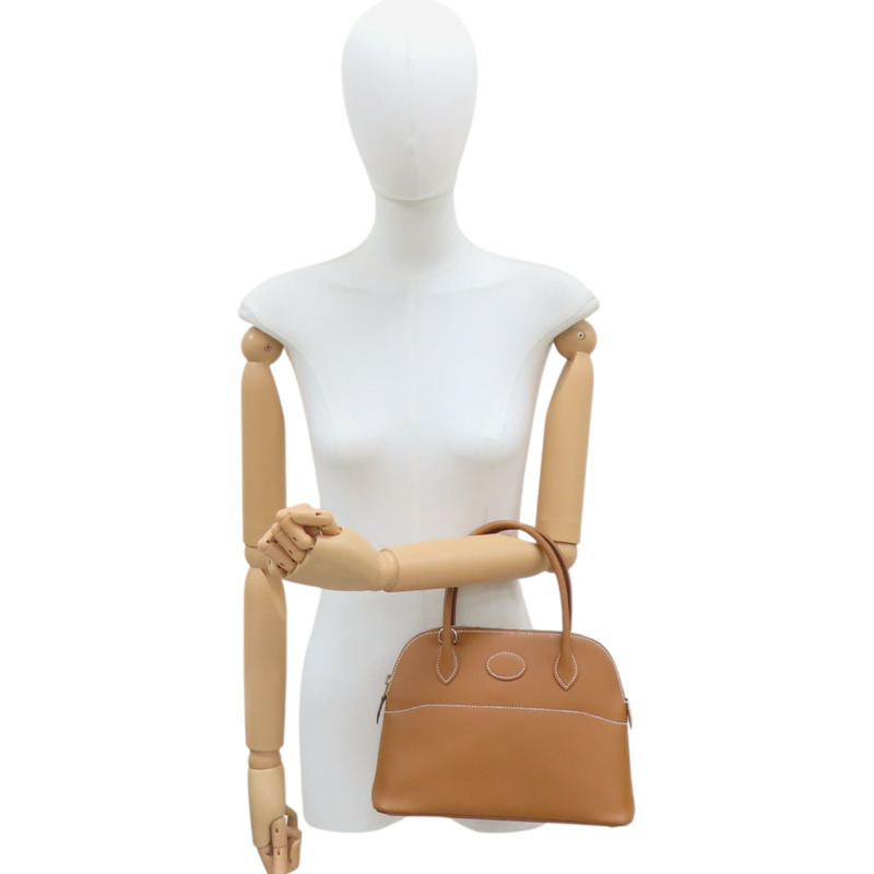 金棕色 Epsom牛皮 Bolide 27 柏莉包 兩用包 Z刻 銀扣【HERMES 愛馬仕】-9