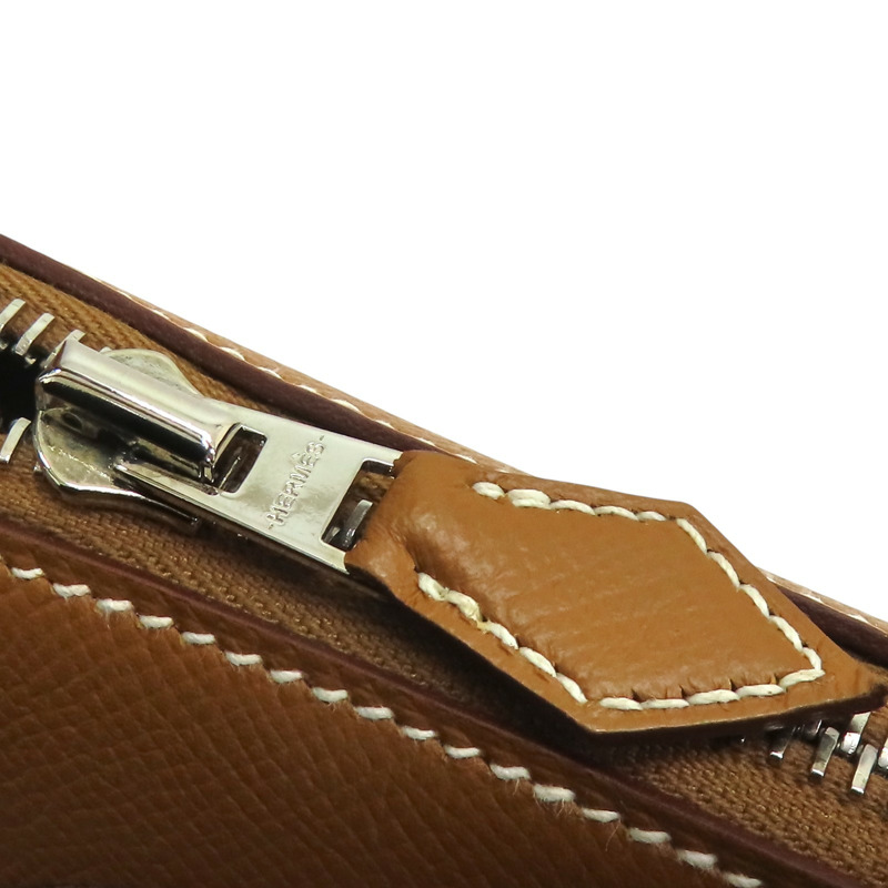 金棕色 Epsom牛皮 Bolide 27 柏莉包 兩用包 Z刻 銀扣【HERMES 愛馬仕】-15