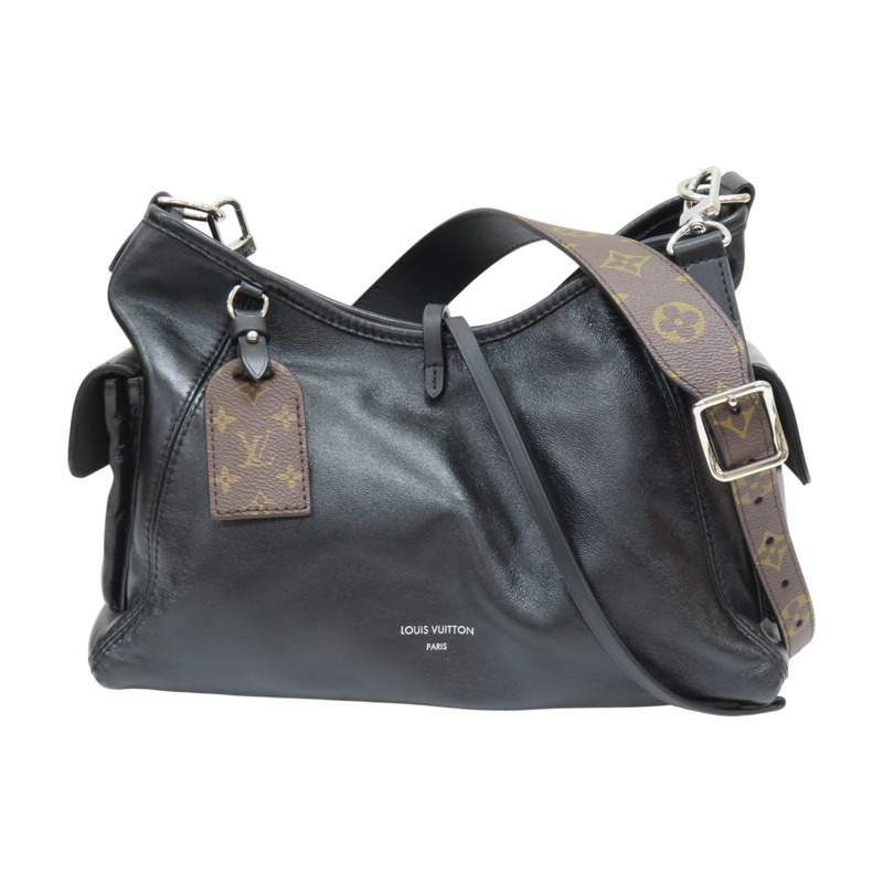 黑色 羊皮 CarryAll Cargo Vibe PM 肩背包【LOUIS VUITTON LV 路易威登】 M24861-0