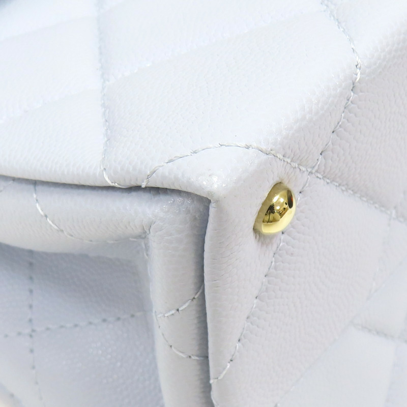 寶寶藍 菱格紋 牛皮 淡金扣 鏈帶包 兩用包【CHANEL 香奈兒】 AS4712-11