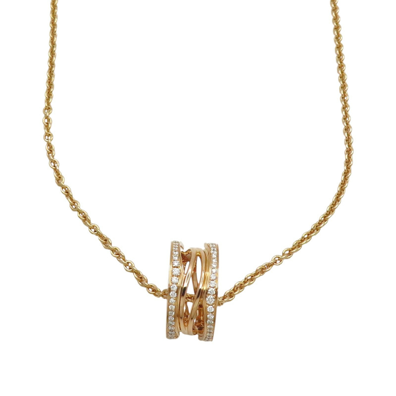 18K玫瑰金 鑽石 B.zero1 項鍊【BVLGARI 寶格麗】 354195-0