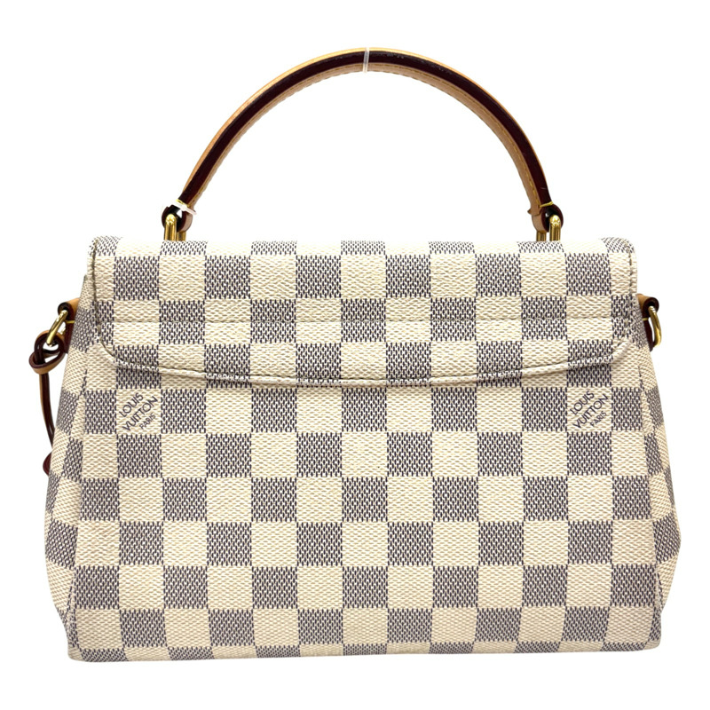白色 棋盤格帆布 帆布 Croisette 兩用包【LOUIS VUITTON LV 路易威登】 N41581-2