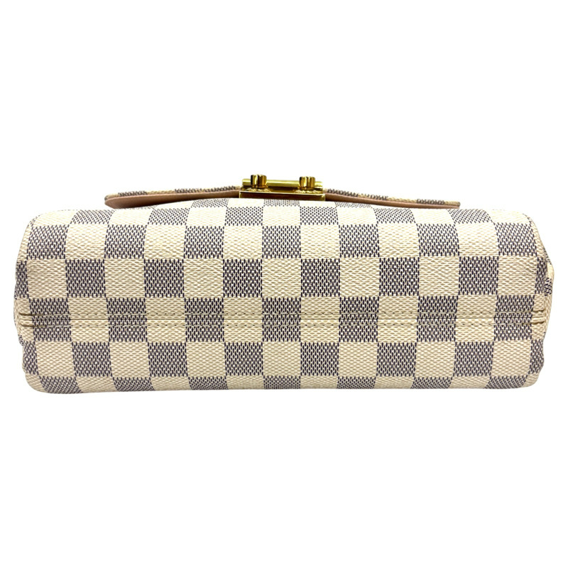 白色 棋盤格帆布 帆布 Croisette 兩用包【LOUIS VUITTON LV 路易威登】 N41581-3